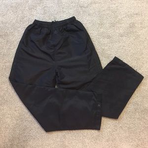 Holloway Black Track Warm up Sweatpants Small Snap Hem Adjustable Waist